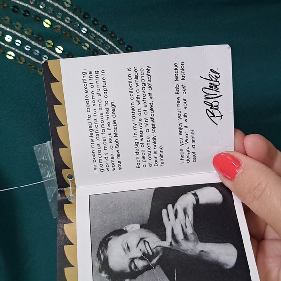 Bob Mackie Teal Green Sequin/Gem Lined Formal Dress. Size 2X NWT - Picture 8 of 11